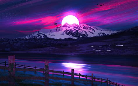 1280x800 Mountains Sunrise Nepal Illustration 1280x800 Resolution