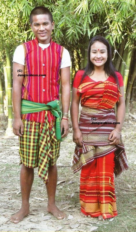 A Rabha Couple In Traditional Attire At Chandubi In Assam On Your North