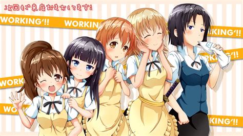 Working Anime Girls Inami Mahiru Taneshima Popura Yamada Aoi