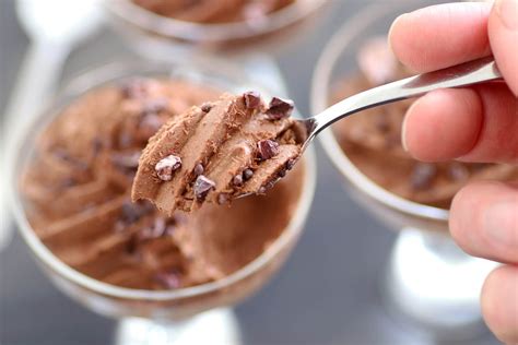 The blender method (recipe follows) makes a darker, denser mousse. The Easiest Chocolate Mousse in the World | Lil' Cookie