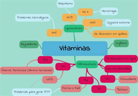 Mapa Mental Sobre Vitamina EDULEARN