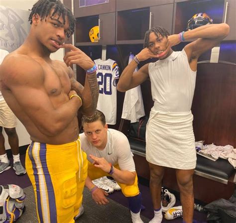 Burrow Chase And Jefferson In The Locker Room Tiger Rant