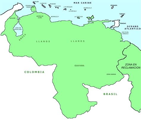 Mapa Do Pais Venezuela Tuya