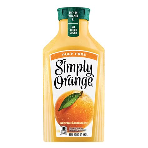 Simply Pulp Free 100 Orange Juice Shop Juice At H E B
