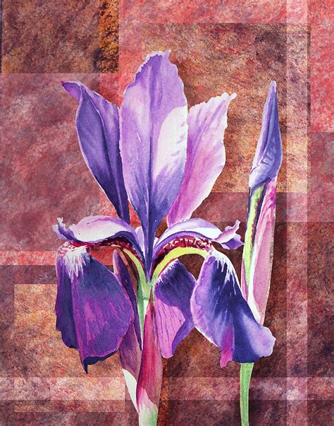 Decorative Iris Painting By Irina Sztukowski Pixels