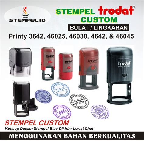 Jual Stempel Trodat Custom Printy 3642 46025 46030 4642 46045 Stempel