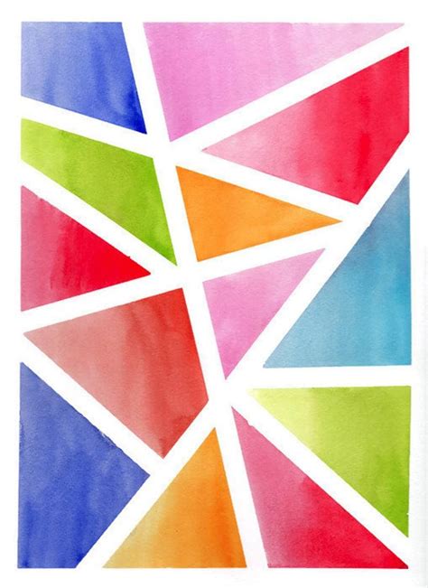 Geometric Wall Art Abstract Painting Colorful Wall Art Etsy