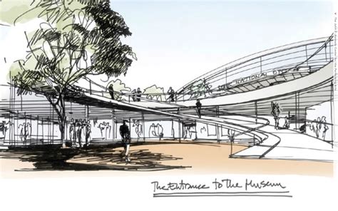 The Entrance To The Museum Architecture Concept Drawings Landscape