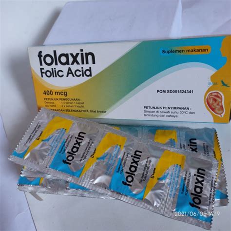 Jual Folaxin Asam Folat Tablet Kemasan Box Isi 100tablet Shopee Indonesia