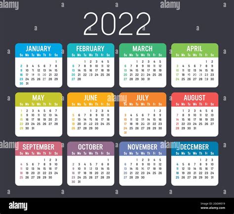 Calendario 2022 Fotografías E Imágenes De Alta Resolución Alamy