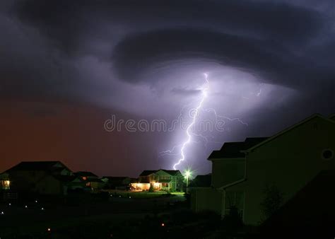 Lightning Strikes House Stock Image Image Of Thunderstorm 52361329