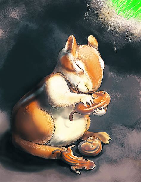 Mother Chipmunk With Babies Downloadable And Printable Etsy