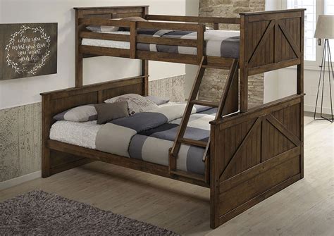 Ashland Twin Over Full Bunk Bed Rustic Oak By Lane Furniture