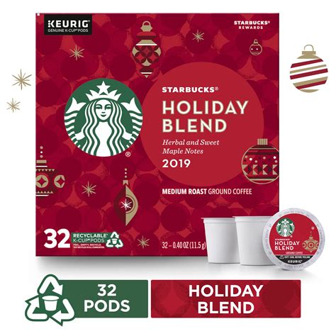 Starbucks Holiday Blend Medium Roast Coffee Single Cup Coffee For