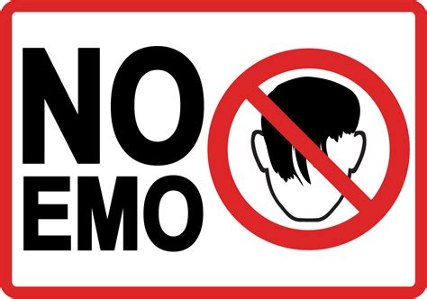 No Emo Warning Sign By Trelfar On Deviantart
