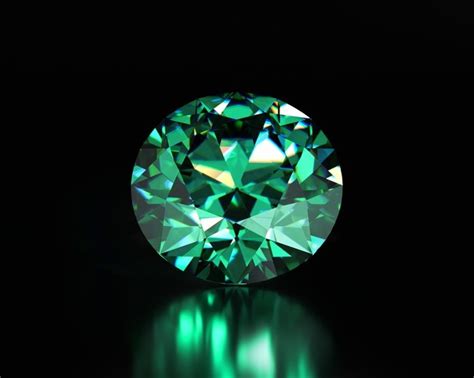 Premium Photo Green Emerald Diamond Group In Dark Background 3d