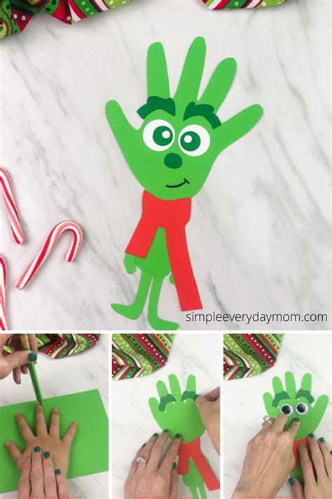 Cute Grinch Handprint Craft For Christmas Freebie Handprint Craft