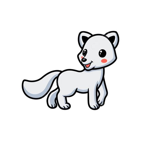 Arctic Fox Vector Design Images Cute Little Arctic Fox Cartoon Fox