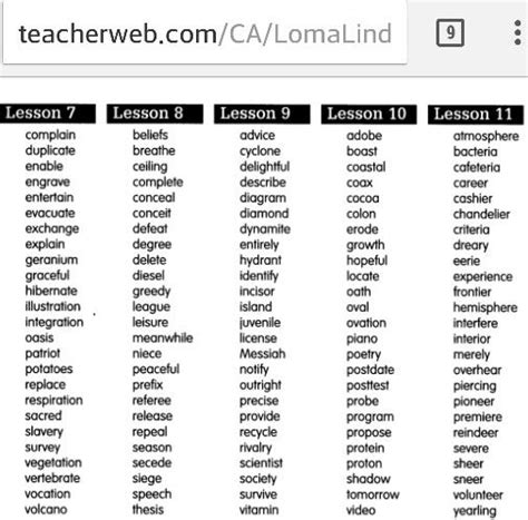 Stage 3 Spelling Words With Images 6th Grade Spelling Words 5th