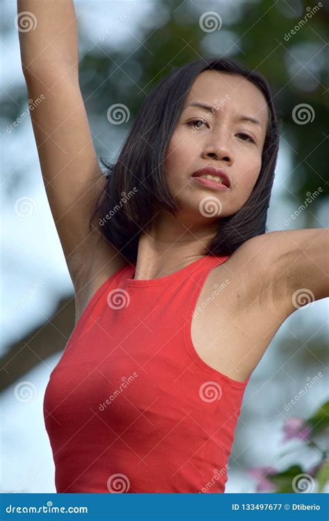 Stretching Asian Female Stock Image Image Of Fitness 133497677