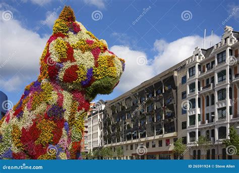 Guggenheim Puppy Bilbao Spain Editorial Stock Image Image Of