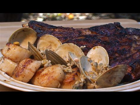 Rib Steak And Scallops With Clam Sauce Recipe Bbq Pit Boys