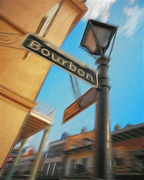 Bourbon Street New Orleans Dry Brush Photograph By Larry Mulvehill