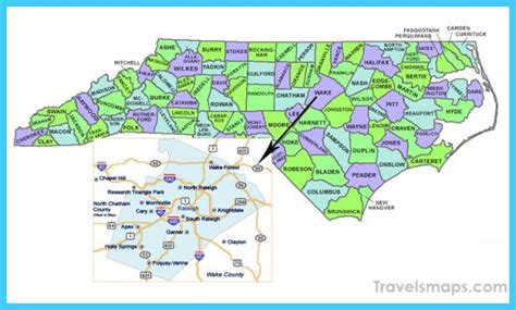 Cool Map Of Durham North Carolina Durham North Carolina Map Durham