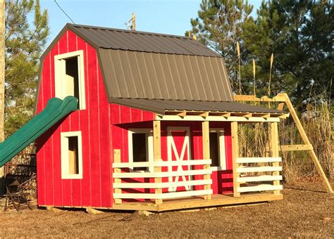 Large Barn And Silo Playhouse Plan For Kids 12x19 Two Stories Pauls