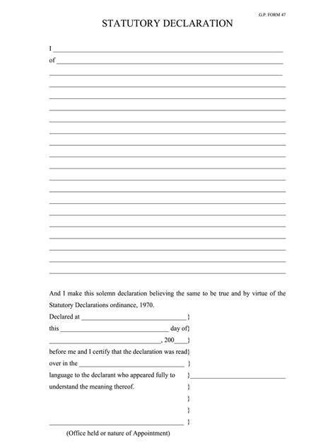 A statutory declaration is a written statement declared to be true in the presence of an authorised witness. Statutory Declaration Form Fiji - Fill Online, Printable ...