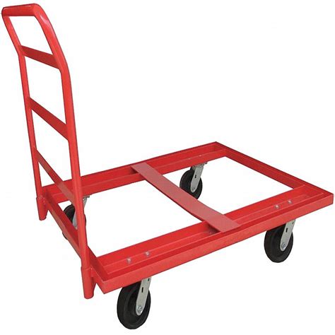 Grainger Approved Open Deck Steel Pallet Dolly With Handle 3600 Lb