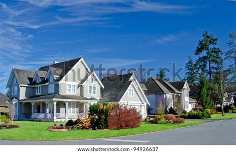 Great Neighborhood Homes Suburbs North America Stock Photo Edit Now