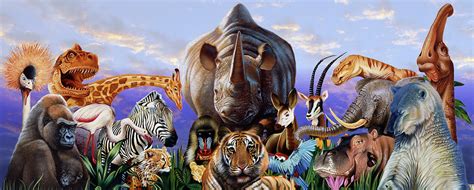 See more ideas about animal drawings, drawings, animal art. Animal Collage 6 Painting by John Rowe