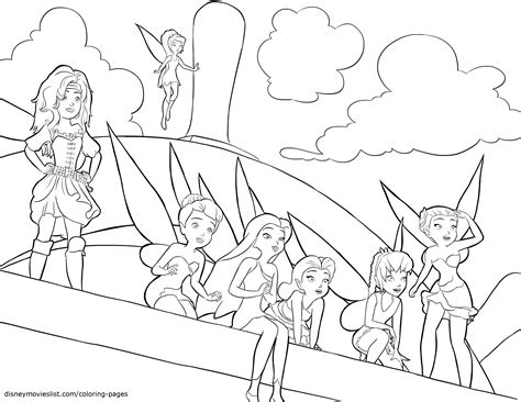 Tinkerbell And Friends Coloring Page Coloring Home