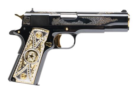 Colt Silver And Gold Special Edition Engraved 45 Acp Caliber Pistol For