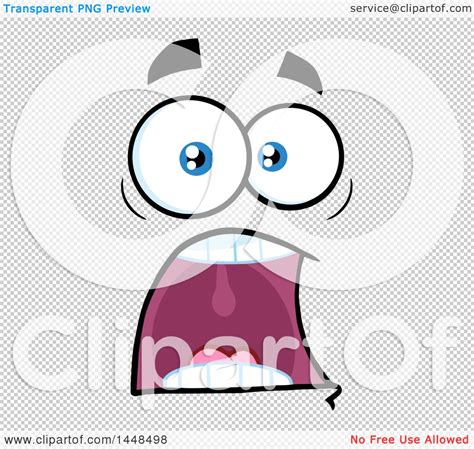 Clipart Of A Screaming Face Royalty Free Vector Illustration By Hit