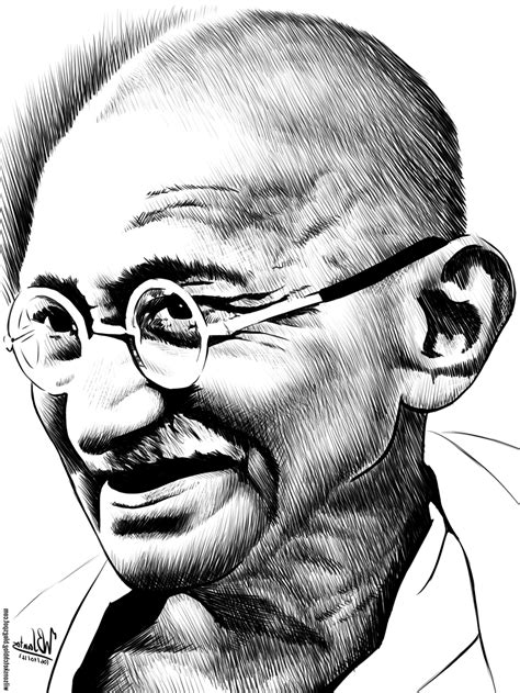 Easy Drawing Of Mahatma Gandhi