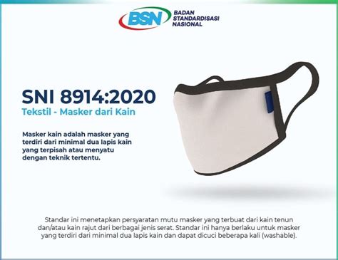 Kerjasama pihak tuan didahului dengan ribuan terima kasih. BSN Tetapkan Syarat Mutu Masker Kain | SWA.co.id