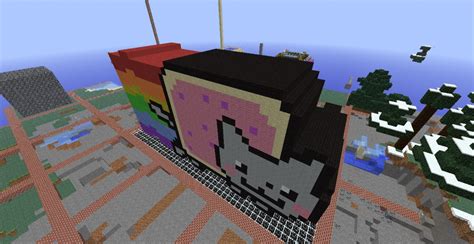 Nyan Cat 3d Pixel Art House Minecraft Map