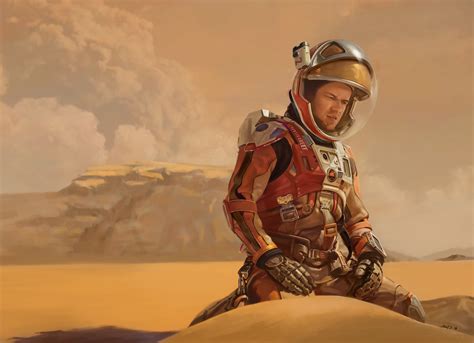 4k Digital Art Spacesuit Matt Damon The Martian Mars Astronaut