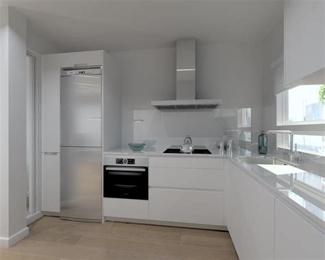 Encimera madera maciza roble 240 x 63 x 3,8 cm. Cocina Santos Modelo Line E Estratificado Blanco con ...