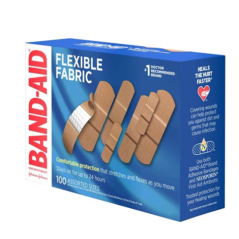 Band Aid Brand Flexible Fabric Adhesive Bandages For Wound Care And First