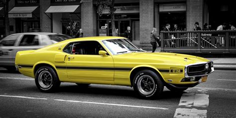 4704x2352 Ford Mustang Gt Muscle Car Yellow Side View Wallpaper