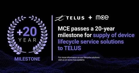 Mce And Telus Extend Their Long Standing Partnership With A 5 Year