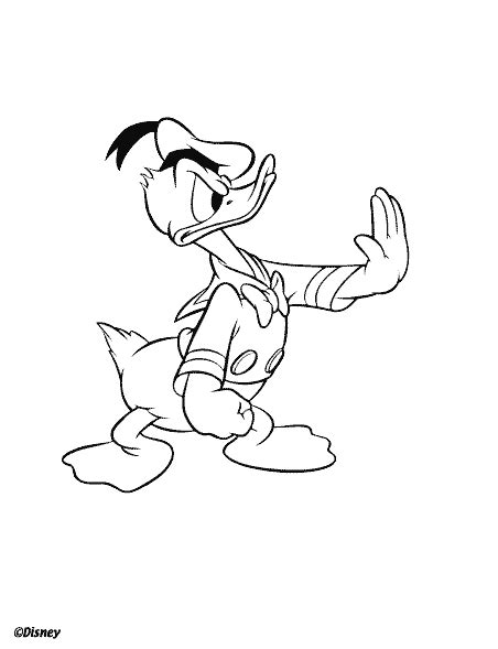 Ausmalbild Disney Donald Duck | Ausmalbilder1001.de