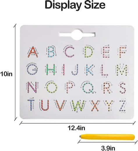 Magnetic Letters Practicing Tracing Board Double Sided Abc Alphabet