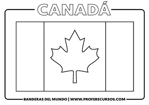 Bandera De Canada Para Colorear