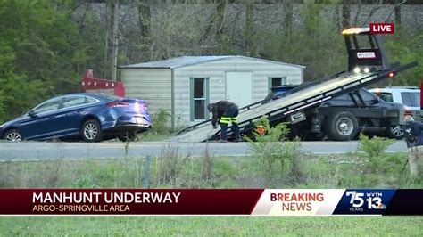 Police using tracking dogs in manhunt for two suspects in Argo - YouTube