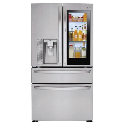 lg lmxs30796s 30 cu ft 4 door french door smart refrigerator with instaview door in door and