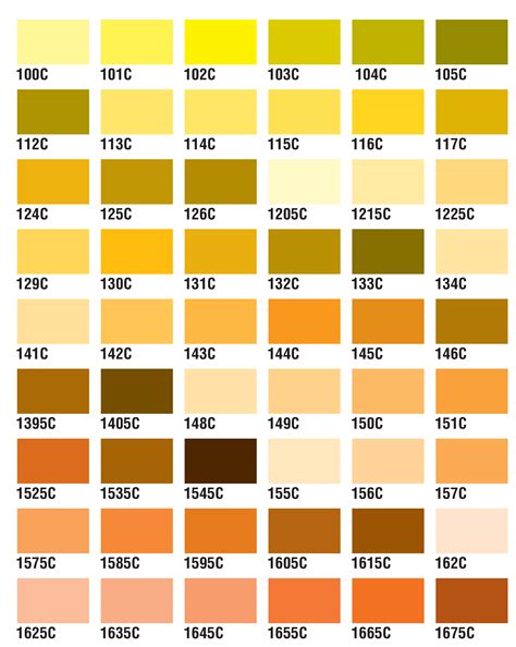 pantone color chart green